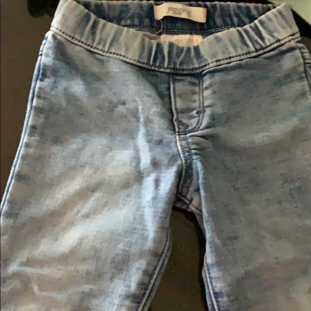 Blue jeggings Jean fabric